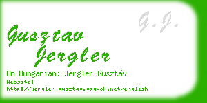 gusztav jergler business card